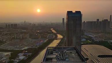 广州城市日落延时视频的预览图
